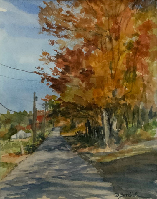 Country Road, 7 1/2 x 11, watercolor on paper, unframed